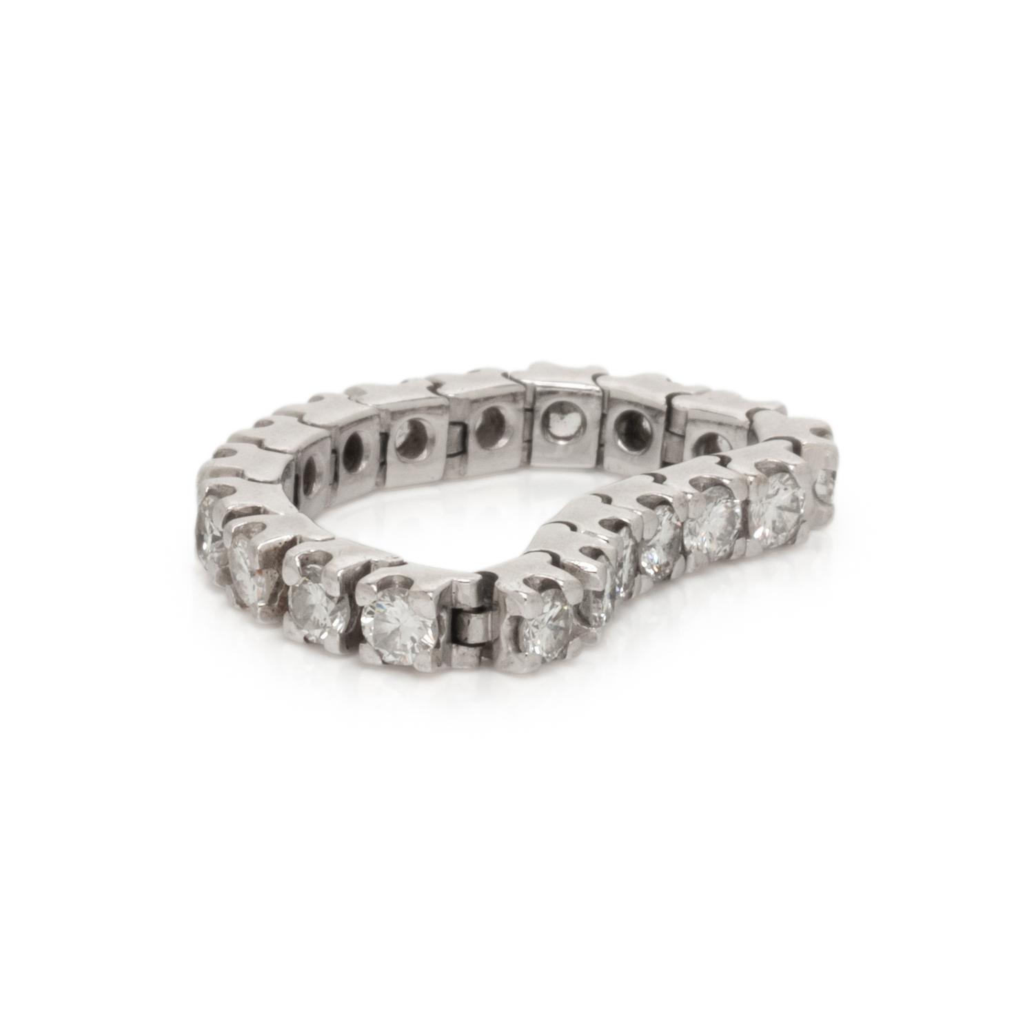 FLEXIBLE DIAMOND ETERNITY BAND RING
