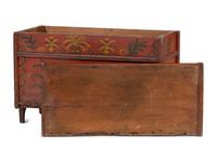 An African American Painted Cherrywood Blanket Chest