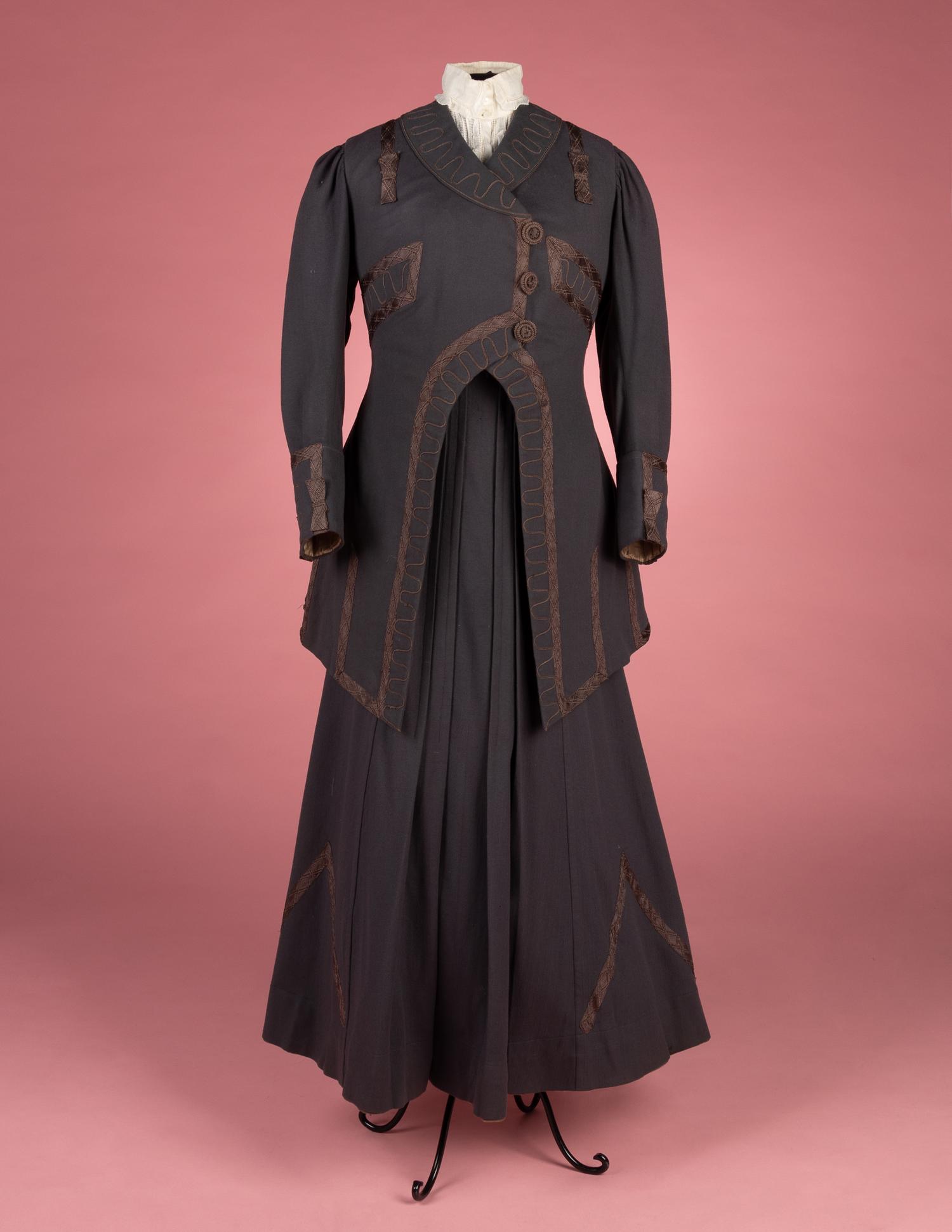 Three-Piece Wool Walking Suit, 1900-10s