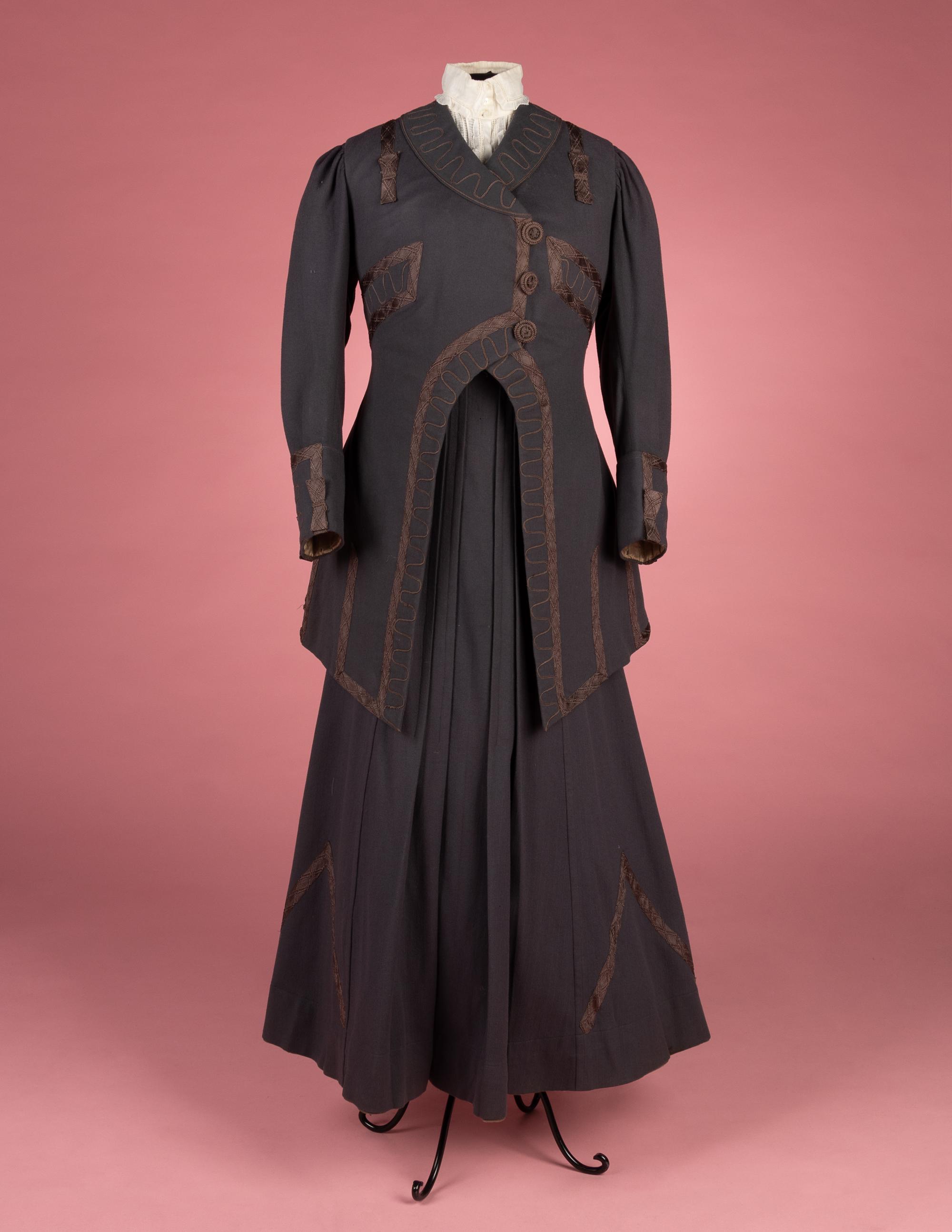 Three-Piece Wool Walking Suit, 1900-10s