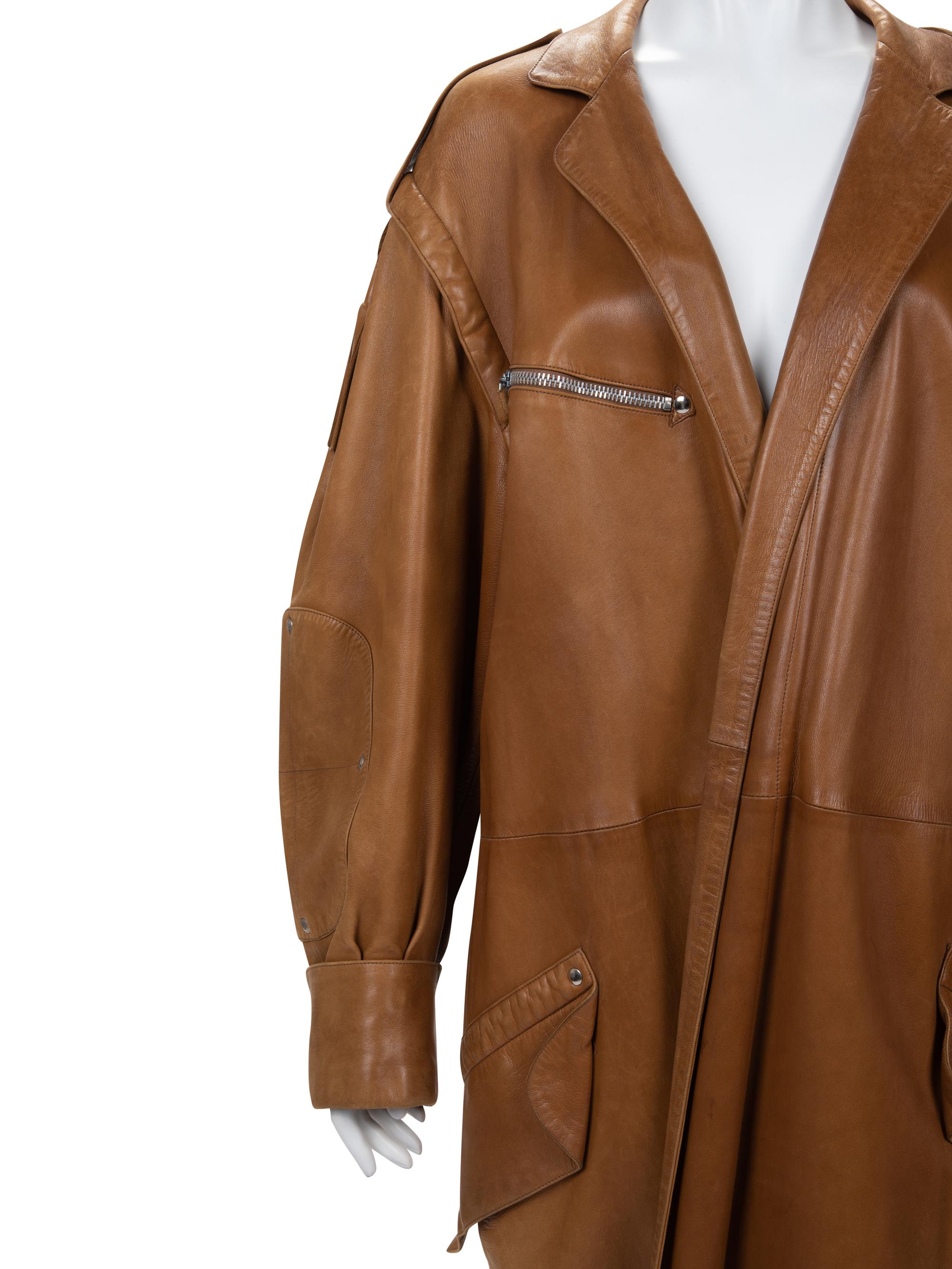 Claude Montana Leather Coat, c.1985