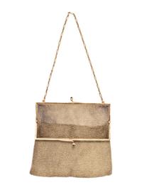 TIFFANY & CO., YELLOW GOLD MESH PURSE