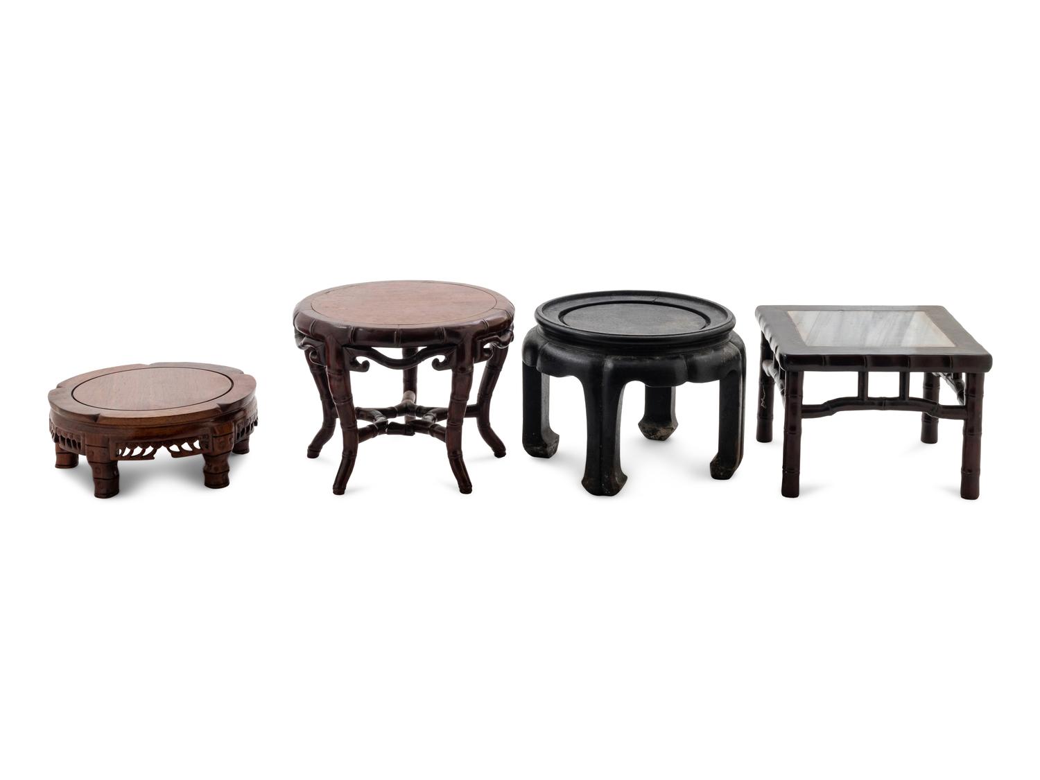 Four Chinese Wood Stands