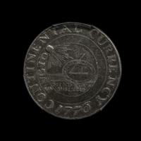 A 1776 Continental Currency Pewter ' Currency' $1 Coin [PCGS XF45; CAC Green Sticker]