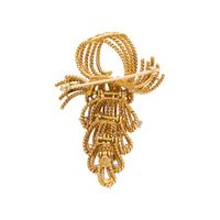 YELLOW GOLD AND DIAMOND BROOCH