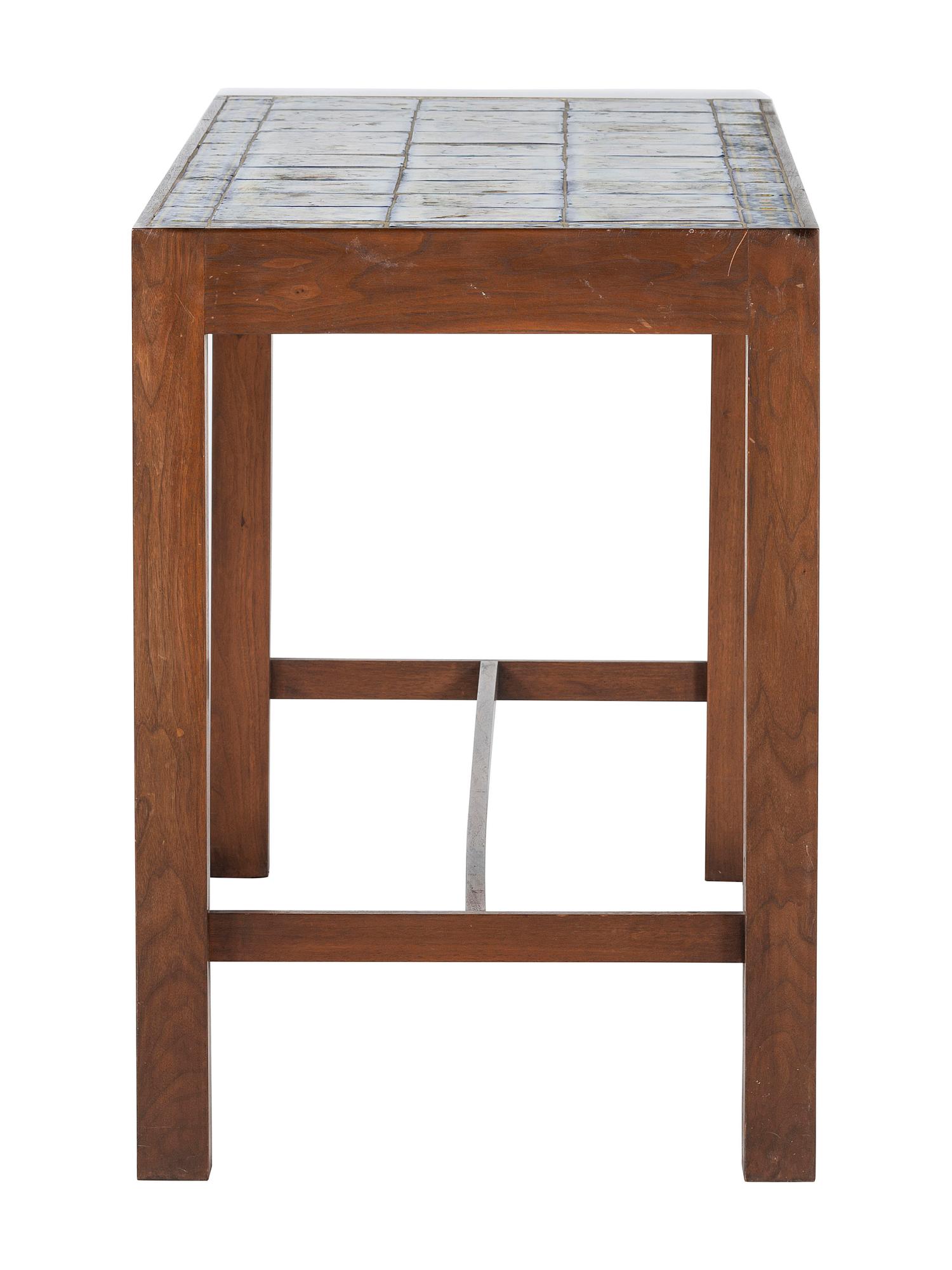 A Custom Console Table with Inset Tile Top
