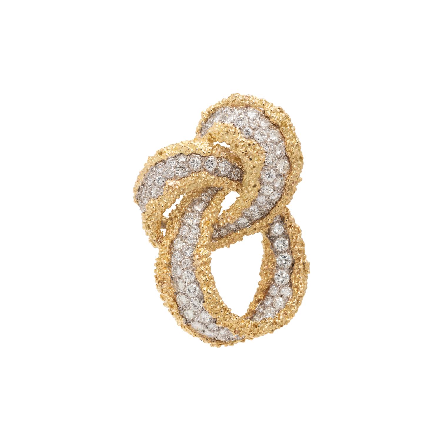 HAMMERMAN BROTHERS, YELLOW GOLD AND DIAMOND PENDANT