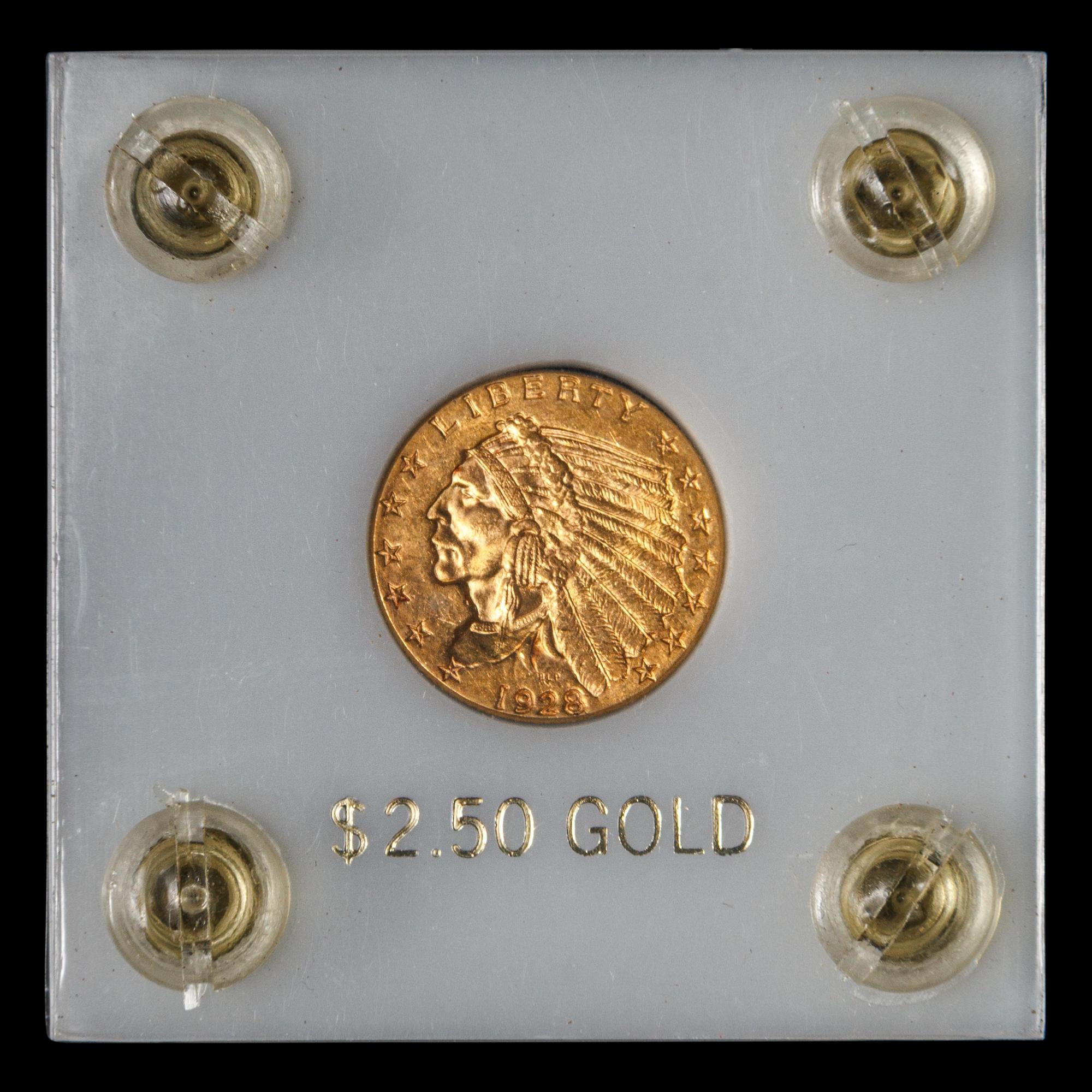 An 1928 Indian Head $2.50 Gold Coin