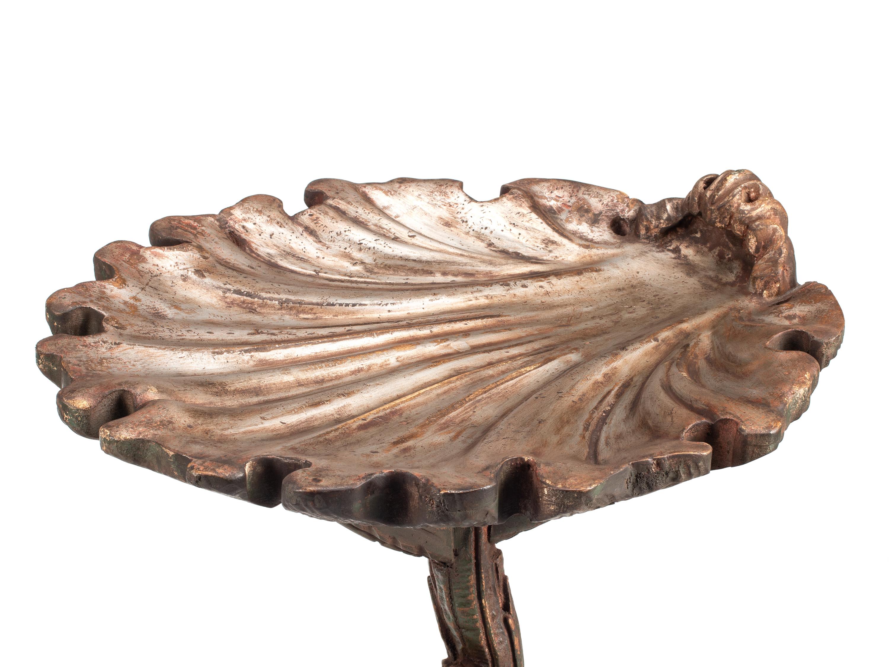 A Pair of Venetian Grotto Style Paint Decorated Stands