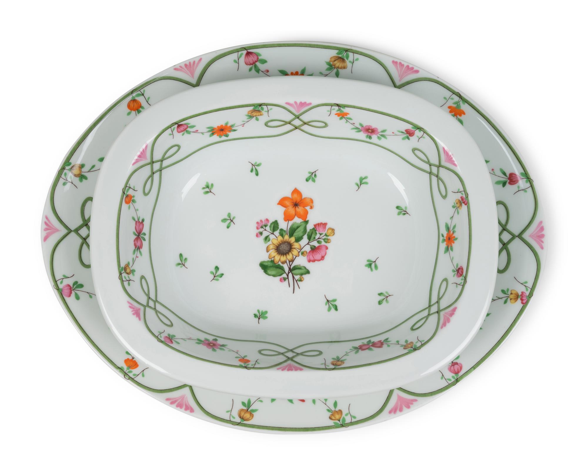 A Raynaud-Limoges Guirlandes Porcelain Dinner Service