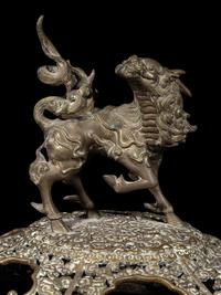 A Fine and Large Brass Covered Incense Burner