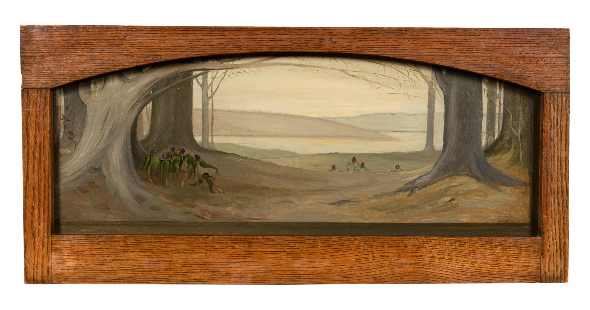 Decorative Landscape with Crocuses
