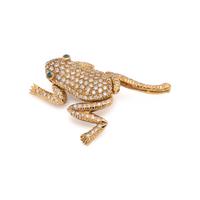 DIAMOND FROG BROOCH