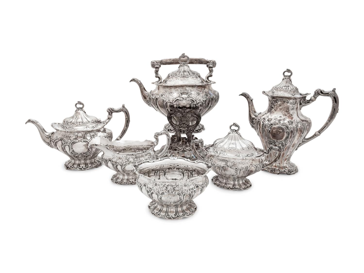 An American Silver Six-Piece Tea and Coffee Service