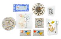 A Collection of American Studio Glass Articles, Michael and Francis Higgins Diameter of clock 7 3/4 inches.
