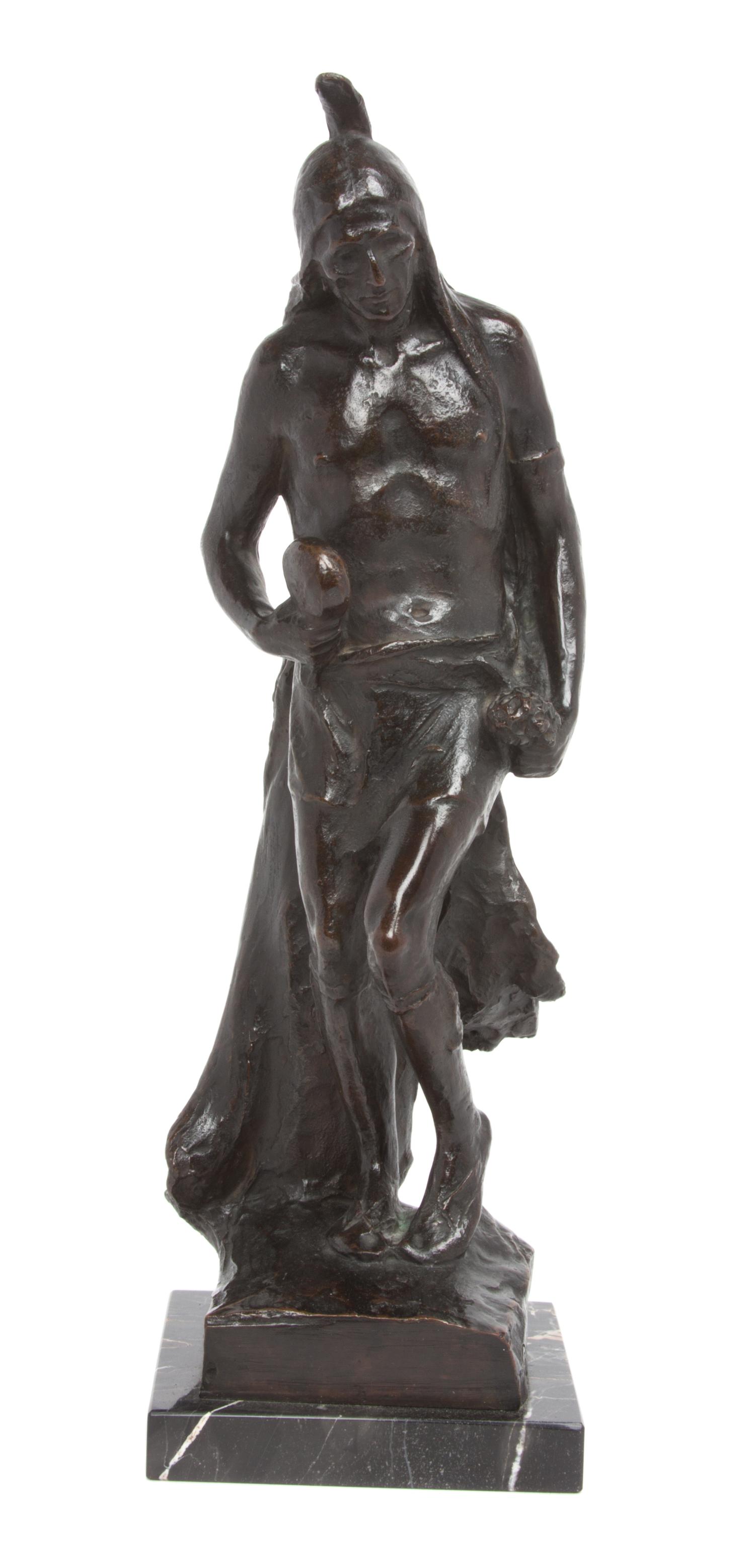 An American Bronze Figure Height 13 1/2 inches. — CLEMENT BARNHORN (1857-1935)