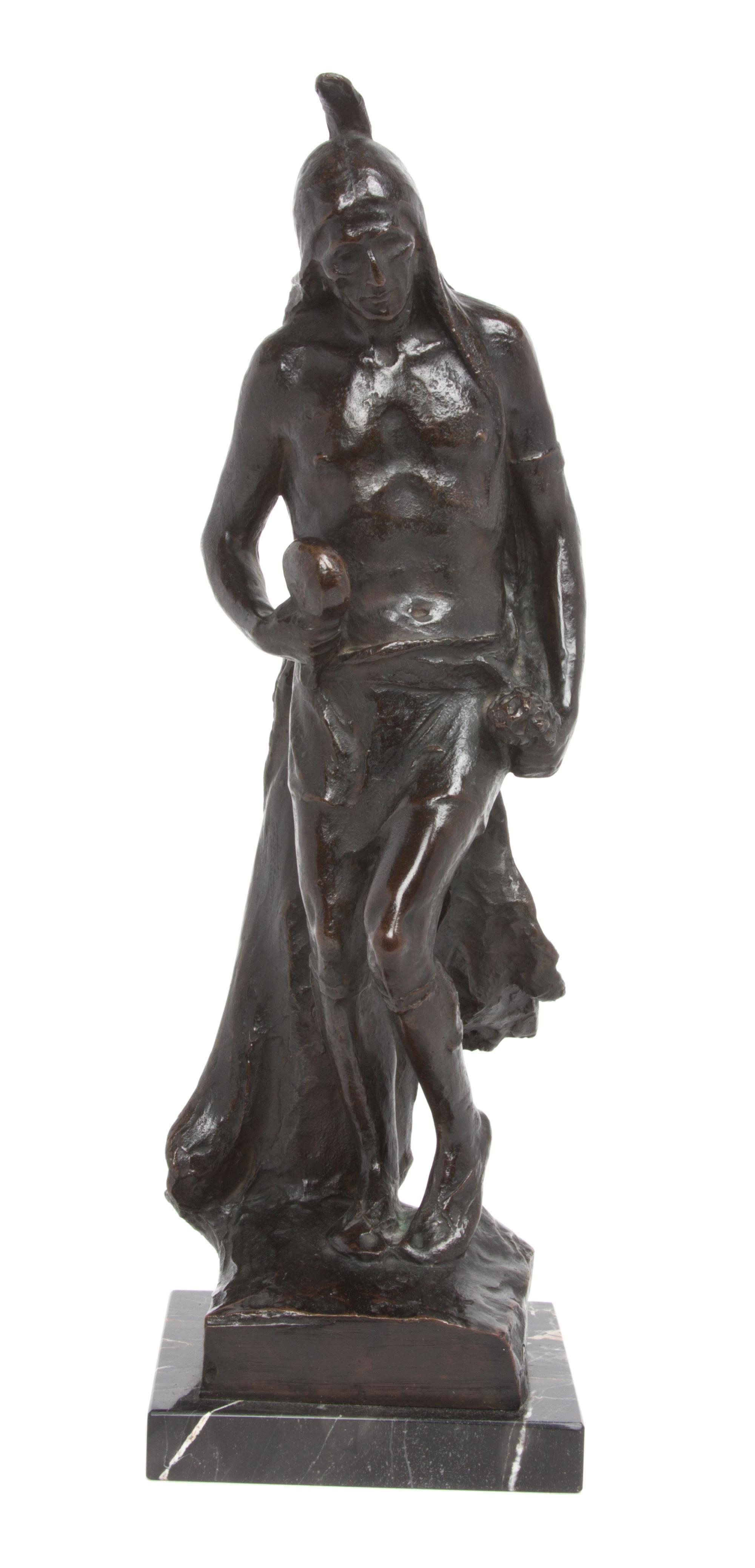 An American Bronze Figure Height 13 1/2 inches. — CLEMENT BARNHORN (1857-1935)