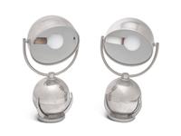 A Pair of Felix Aublet Nick-Plated Table Lamps