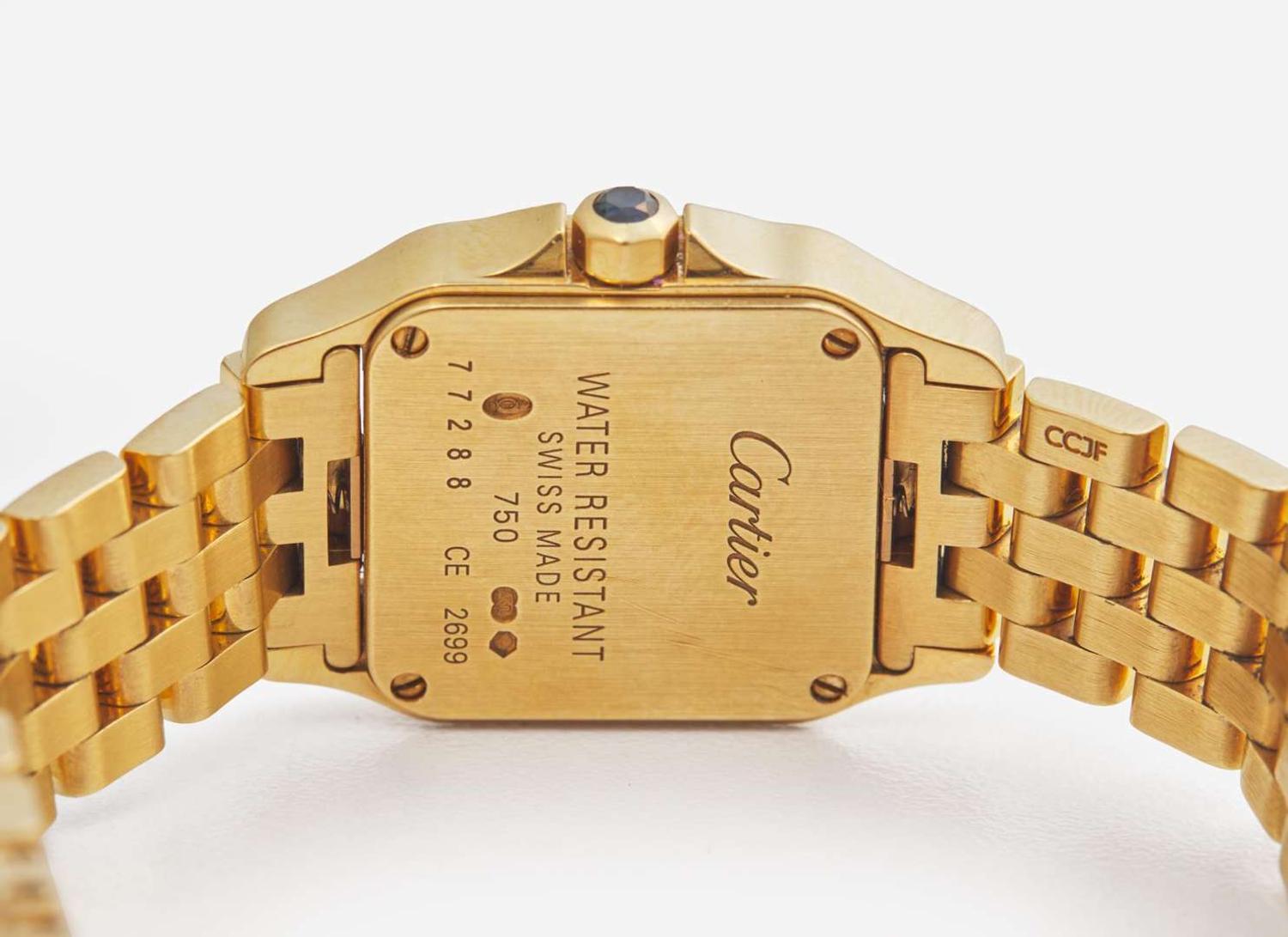 A Ladies 18K Yellow Gold Cartier Santos