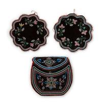 Northeastern Beaded Trivets and Purse