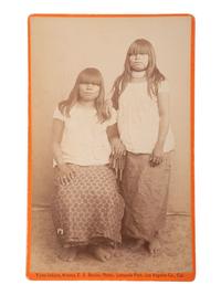 [NATIVE AMERICANS]. BONINE, E.A. (1843-1916), photographer. A group of 5 boudoir photographs of Yuma Indians. Yuma, Arizona and Los Angeles, California: [1880s].