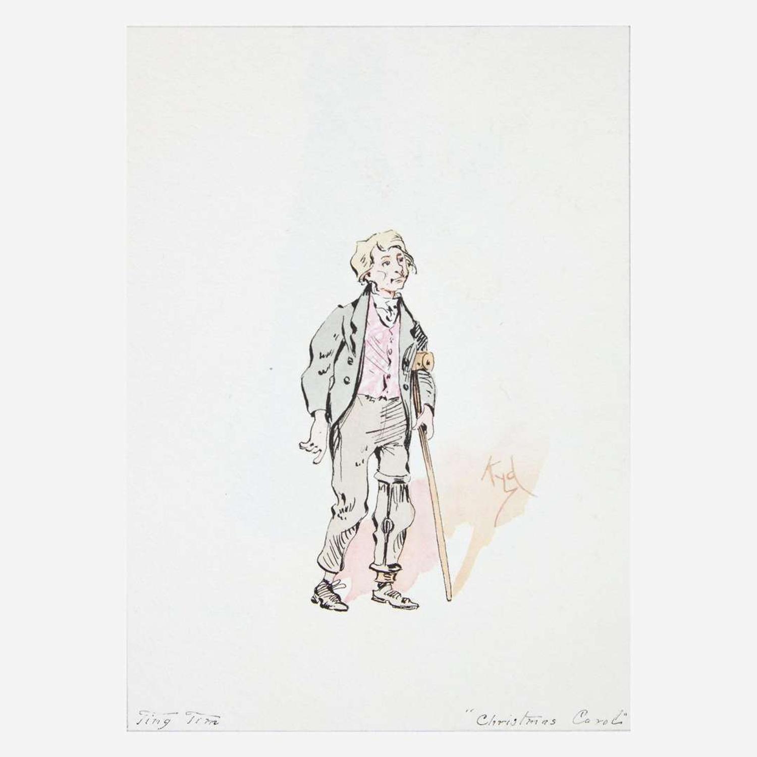 [Literature] Dickens, Charles Collection of 13 Titles, and One Portfolio of Original Illustrations