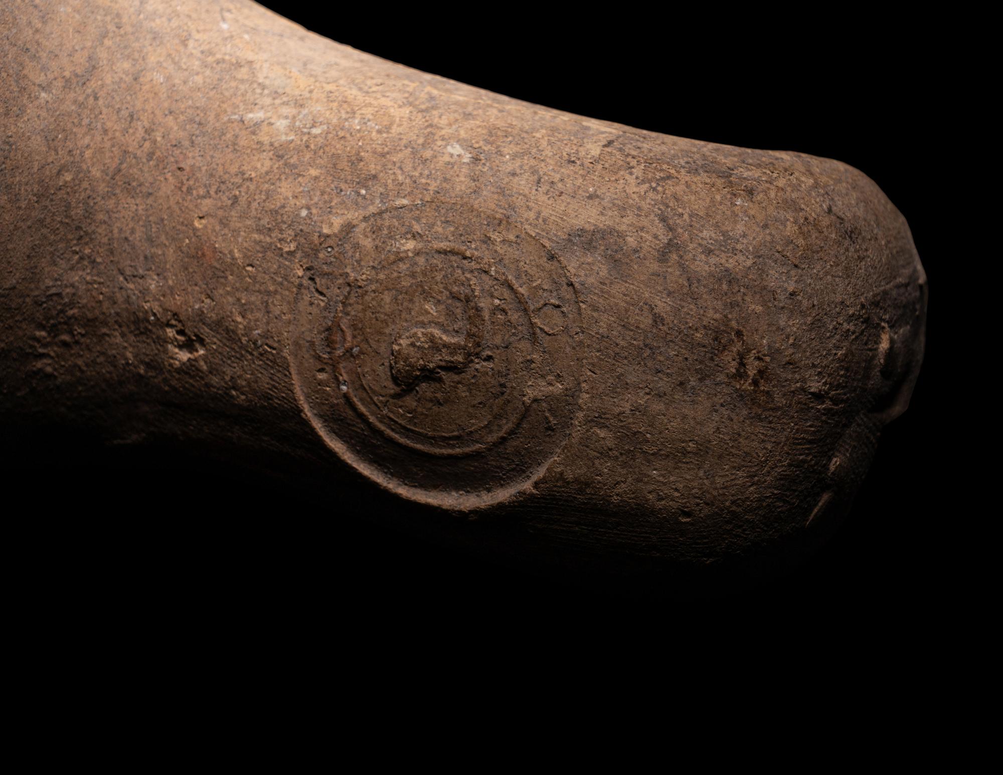 A Holy Land Pottery Handle with Stamped Seal