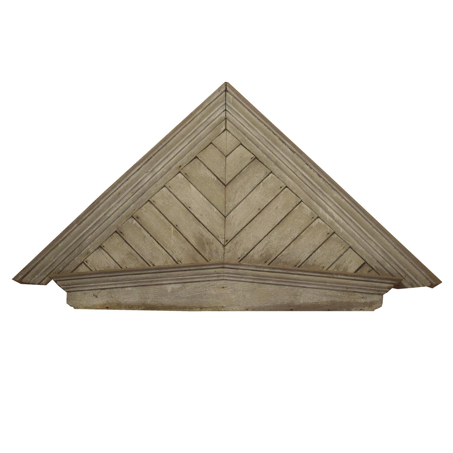 A Triangular Wood Pediment 83" W x 7" D x 48" H — United States, Circa 1900
