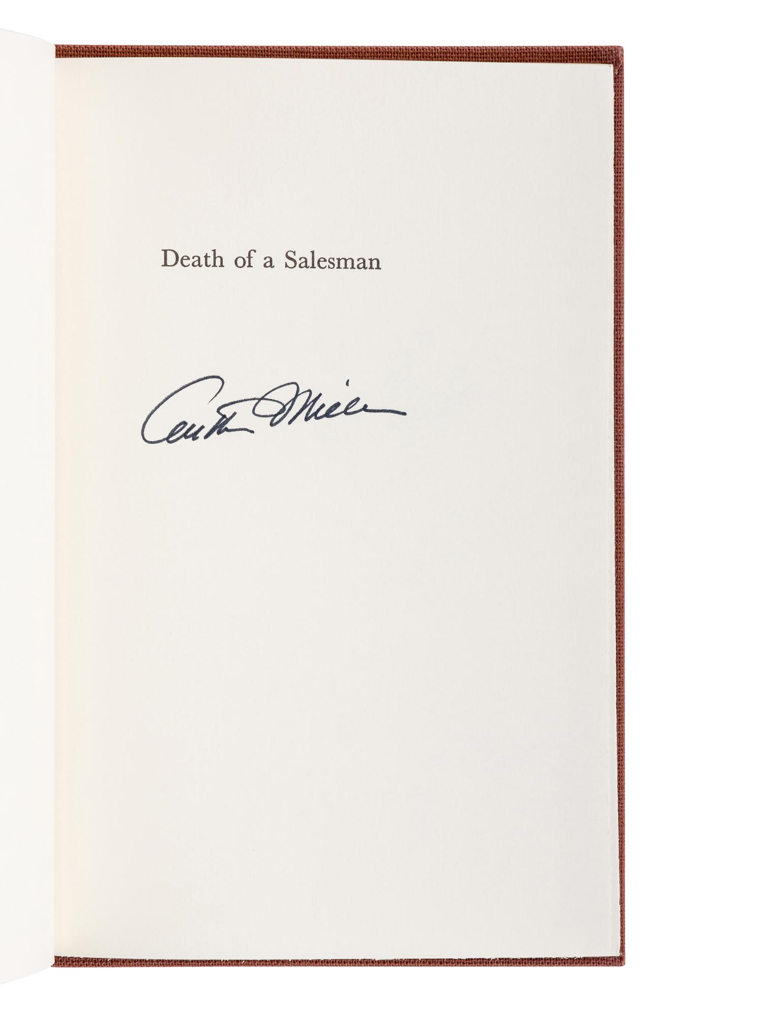 MILLER, Arthur (1915-2005). Death of a Salesman. New York: The Viking Press, 1949.