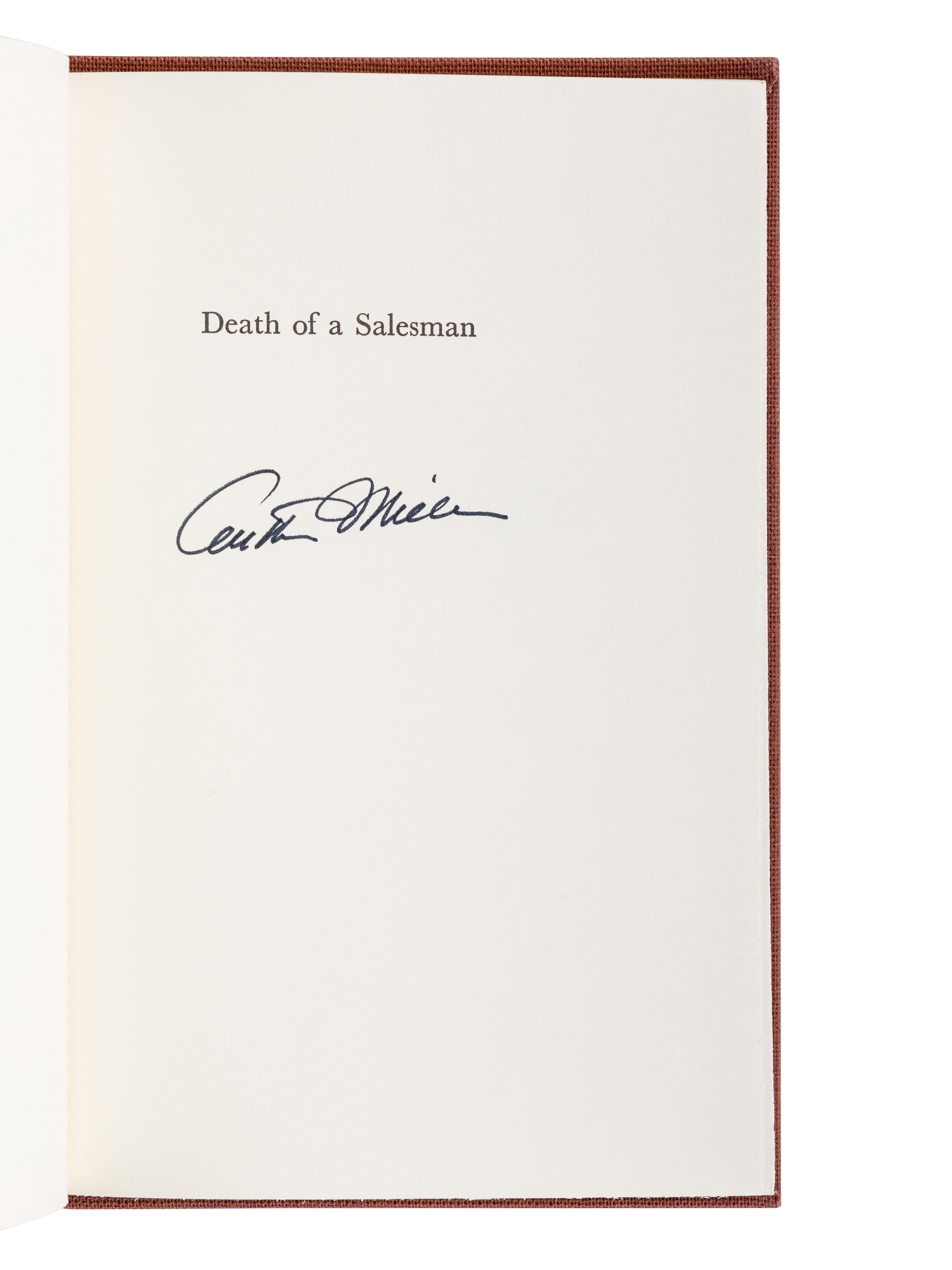 MILLER, Arthur (1915-2005). Death of a Salesman. New York: The Viking Press, 1949.
