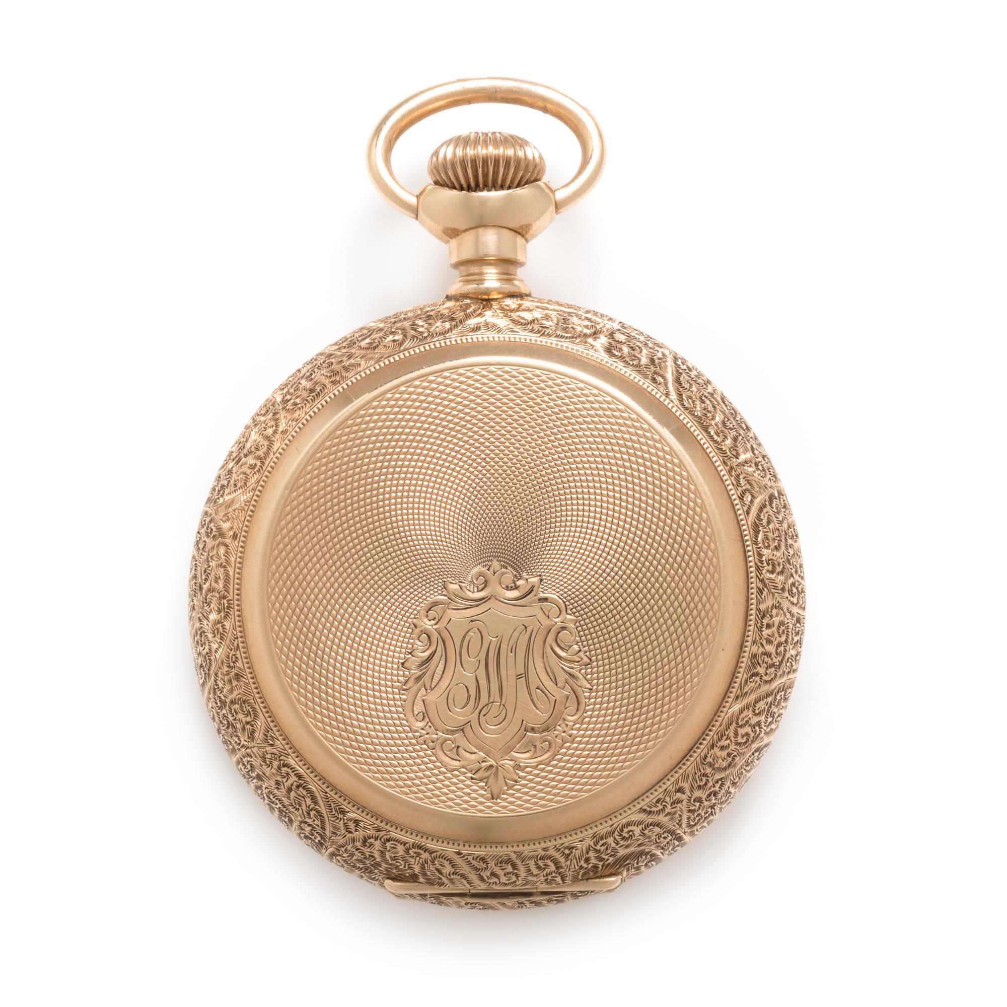 Illinois, 14K Yellow Gold Hunter Case 'Bunn Special' Pocket Watch, Circa 1913