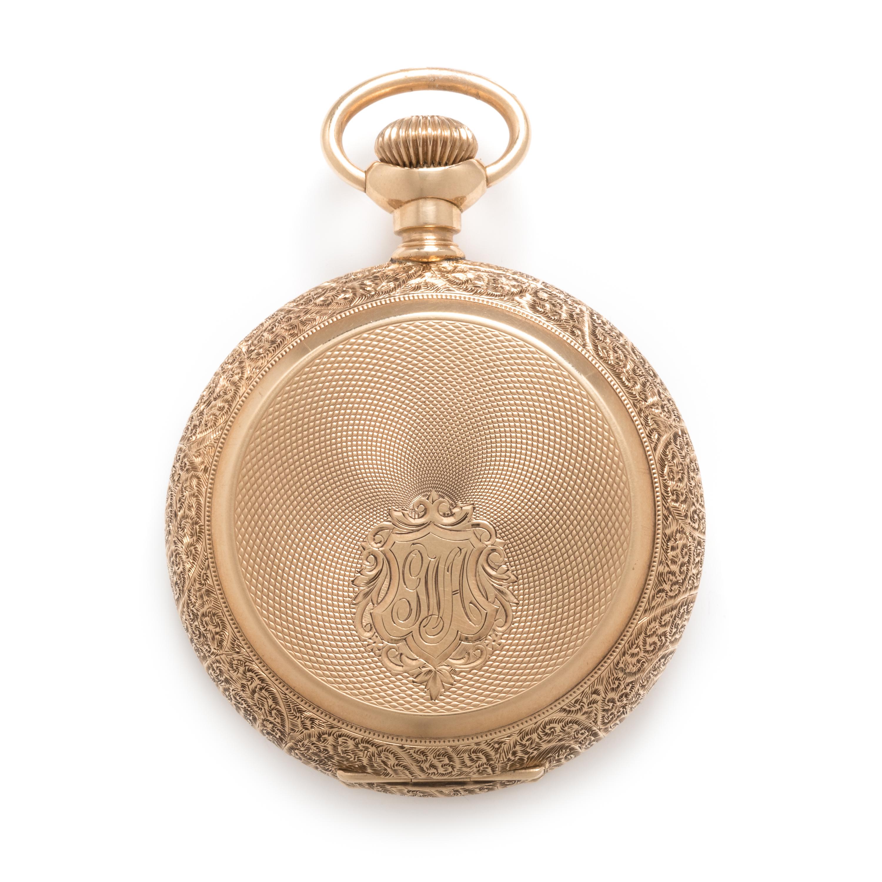 Illinois, 14K Yellow Gold Hunter Case 'Bunn Special' Pocket Watch, Circa 1913