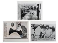[CIVIL RIGHTS -- WATTS RIOTS]. A group of 7 press photographs featuring scenes from the Watts Uprising in Los Angeles and the wrongful death inquest of Leonard Deadwyler.