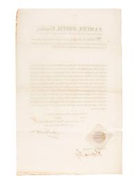 [REVOLUTIONARY WAR]. A group of 2 documents relating to the Province of Upper Canada, including one signed by Loyalist Samuel Smith (1756-1826) who served as Captain of the Queen's Rangers and surrendered at Yorktown.