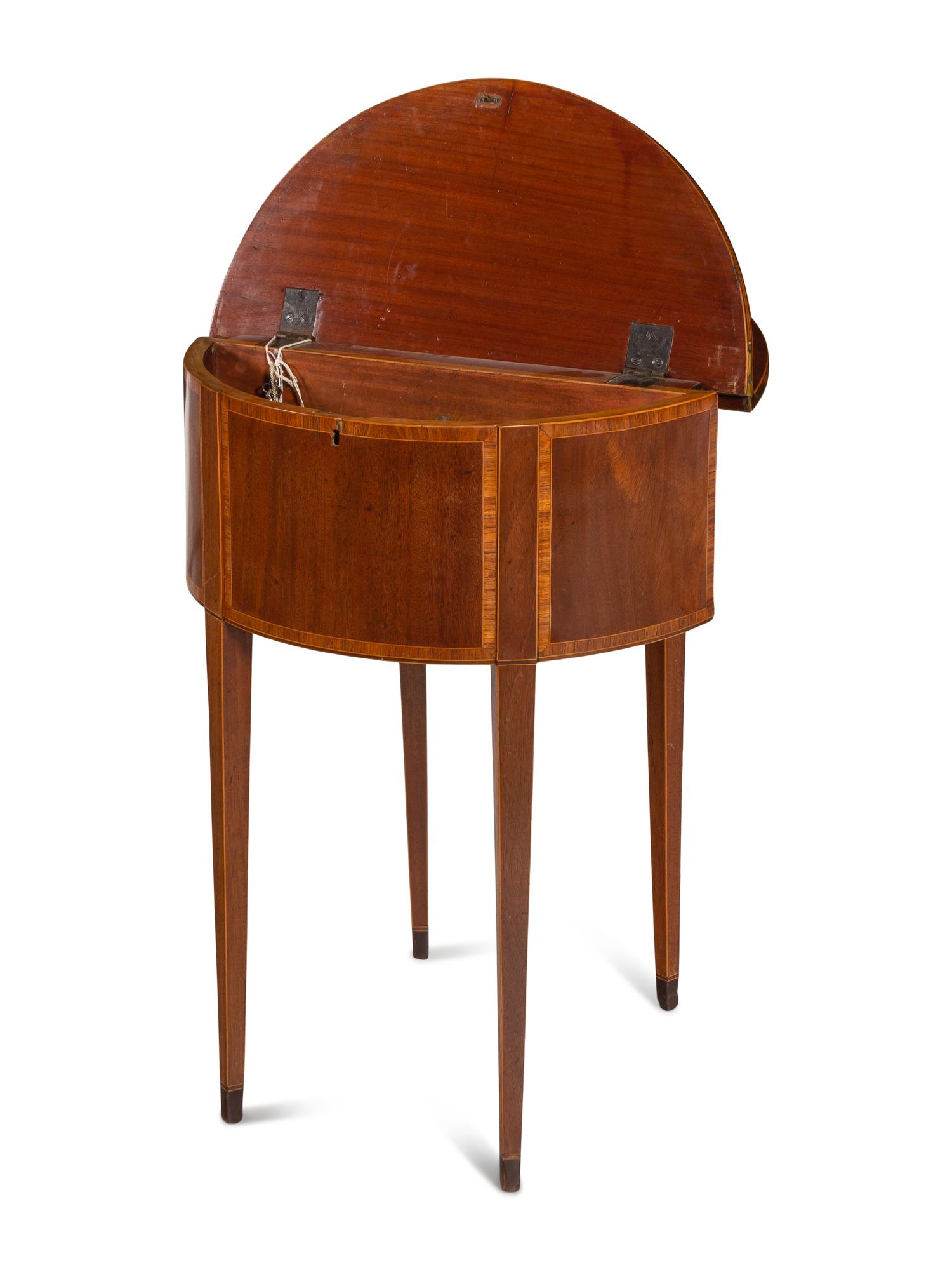 A George III Mahogany Demilune Table