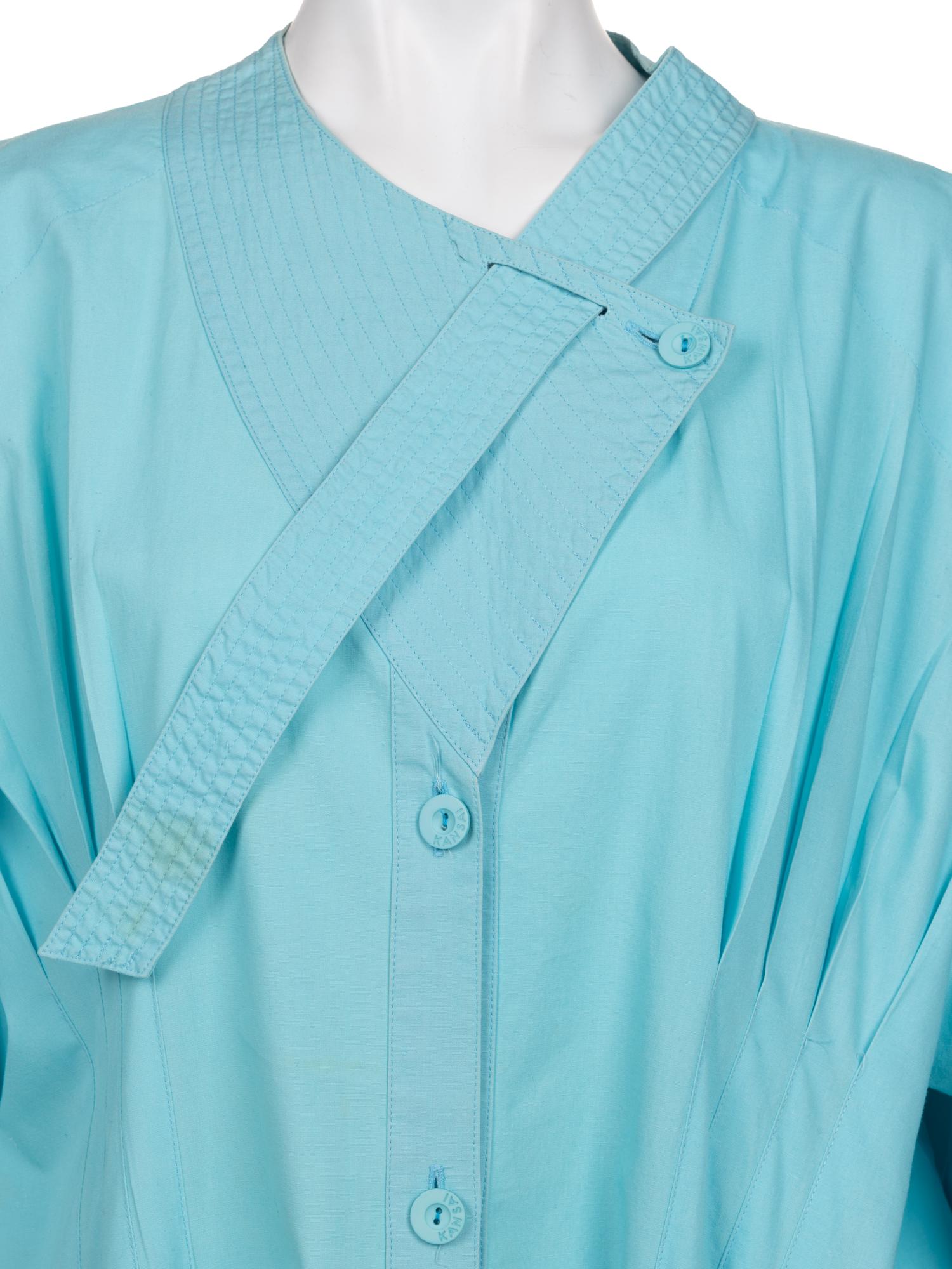 Kansai Yamamoto Pleated Shirt Dress, 1970-80s