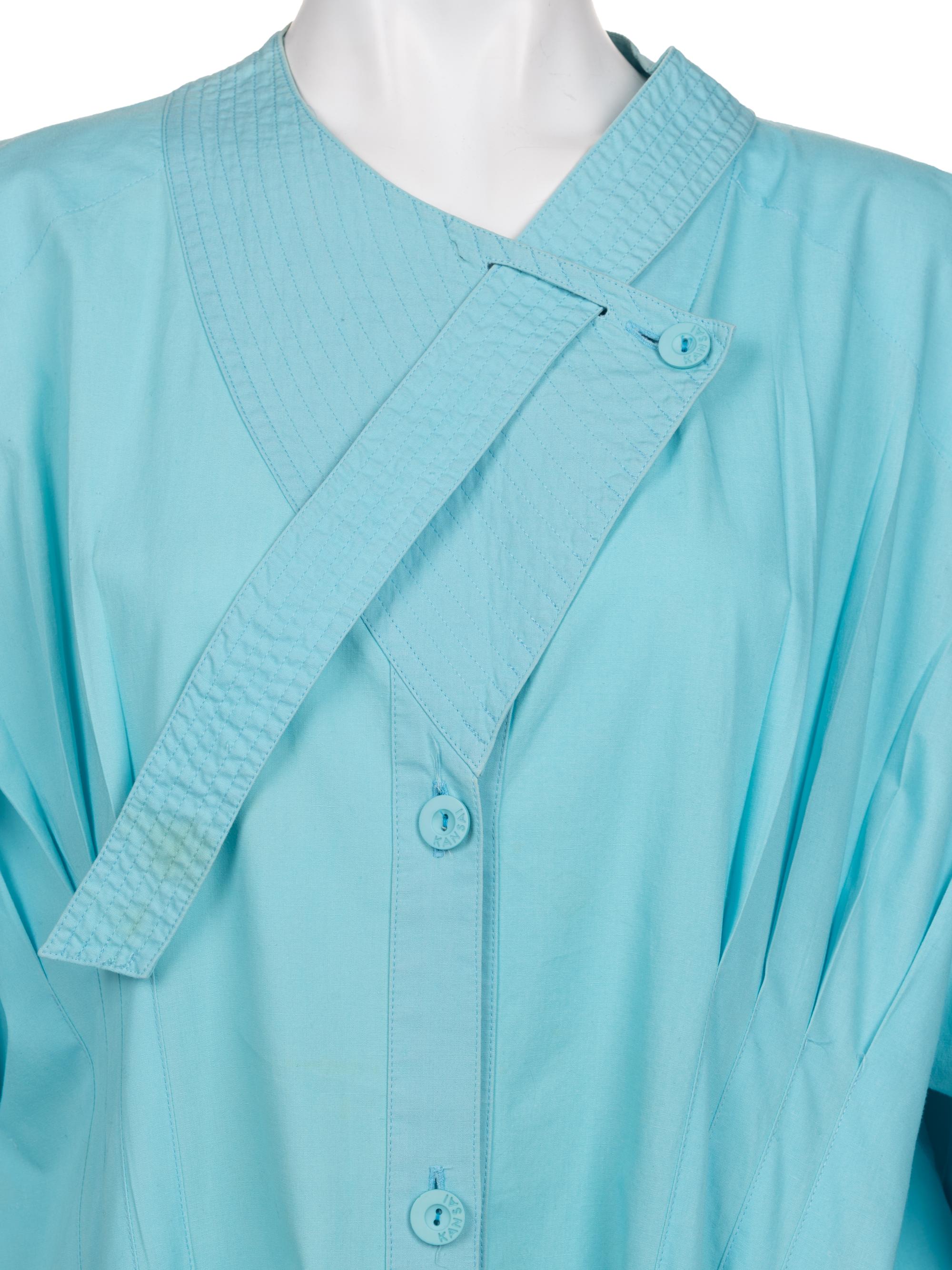 Kansai Yamamoto Pleated Shirt Dress, 1970-80s