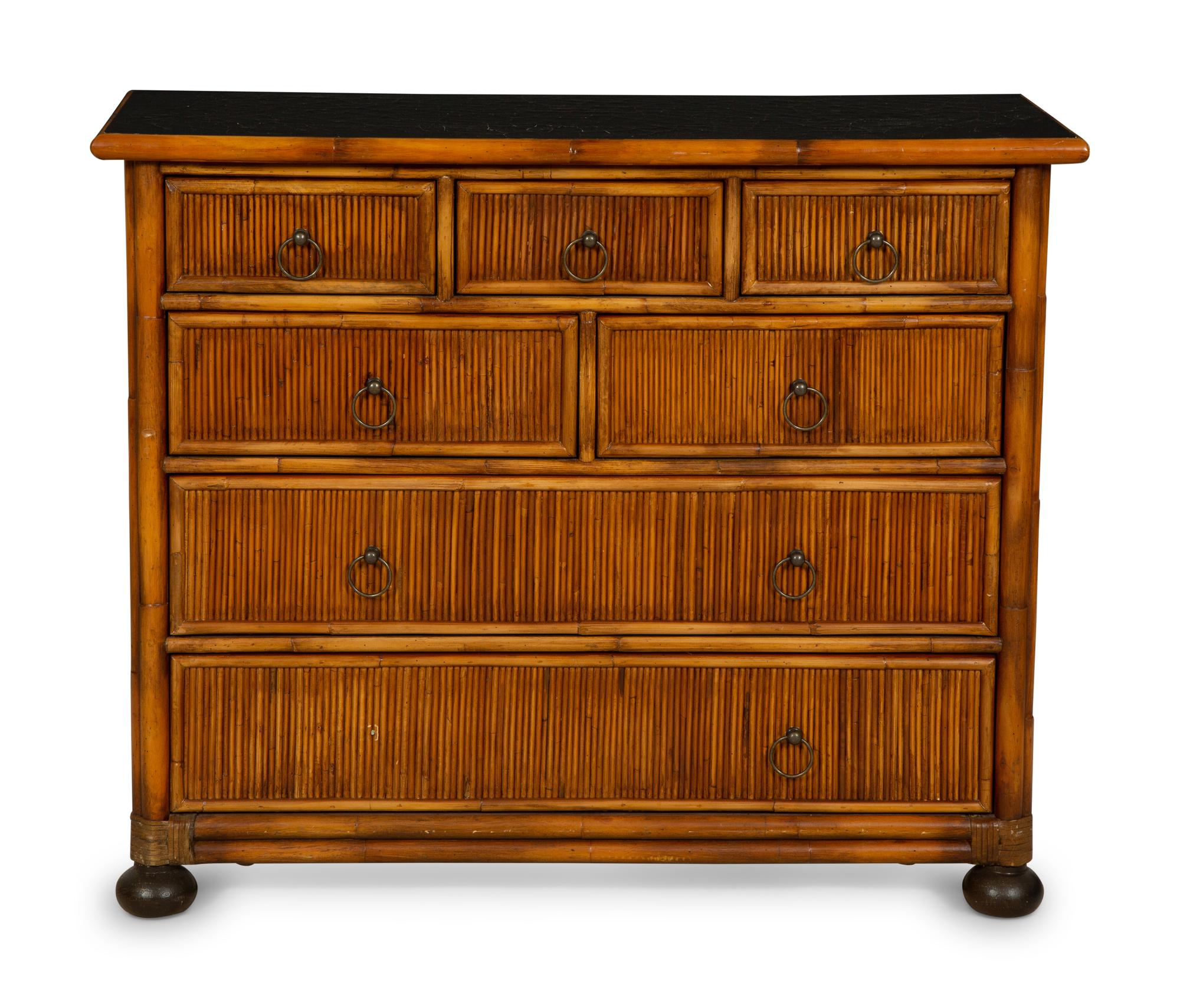 A Faux Bamboo Chest of Drawers by Baker-Milling Road