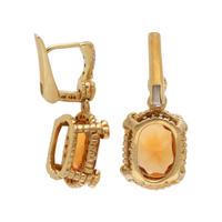 JUDITH RIPKA, CITRINE AND DIAMOND EARRINGS