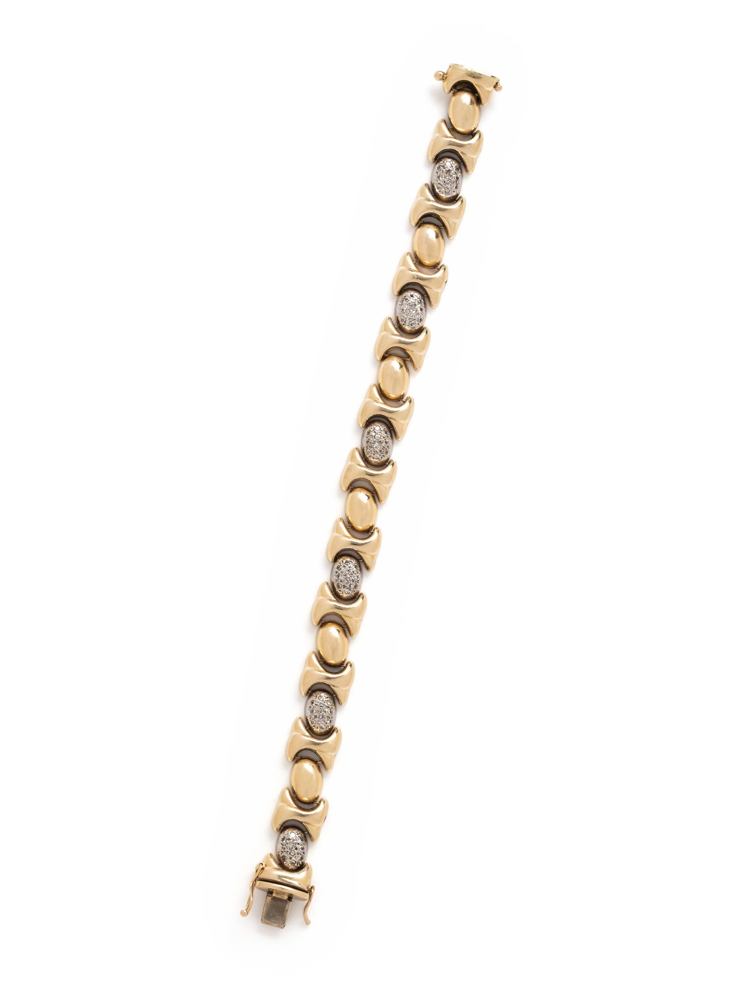 BICOLOR GOLD AND DIAMOND BRACELET