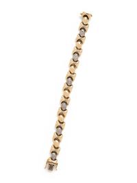 BICOLOR GOLD AND DIAMOND BRACELET