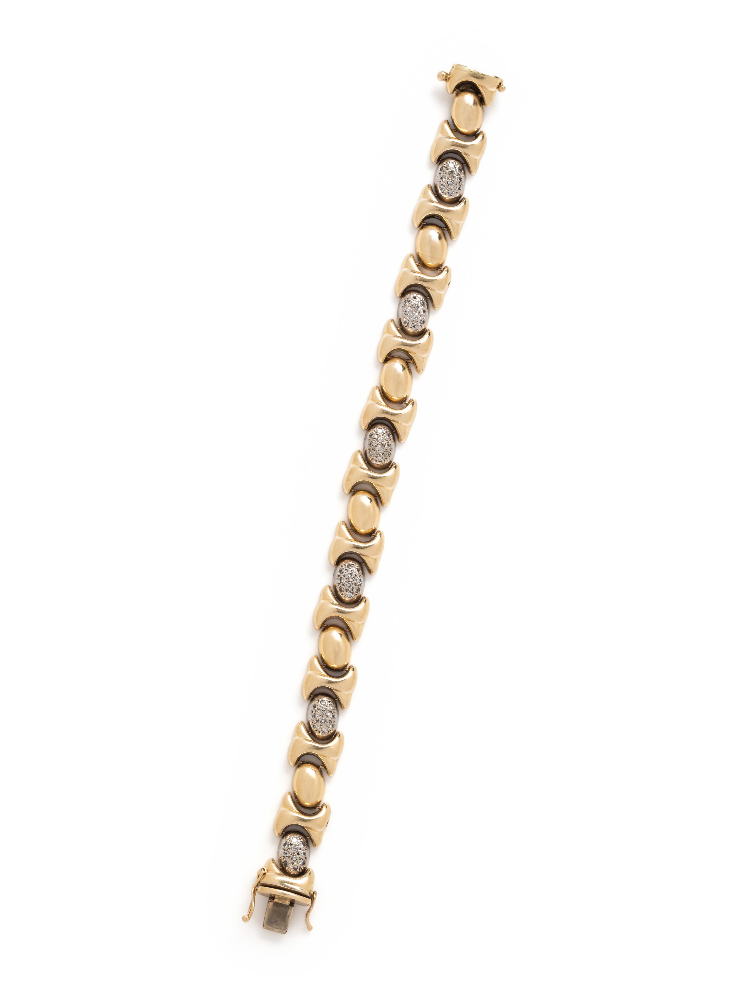 BICOLOR GOLD AND DIAMOND BRACELET