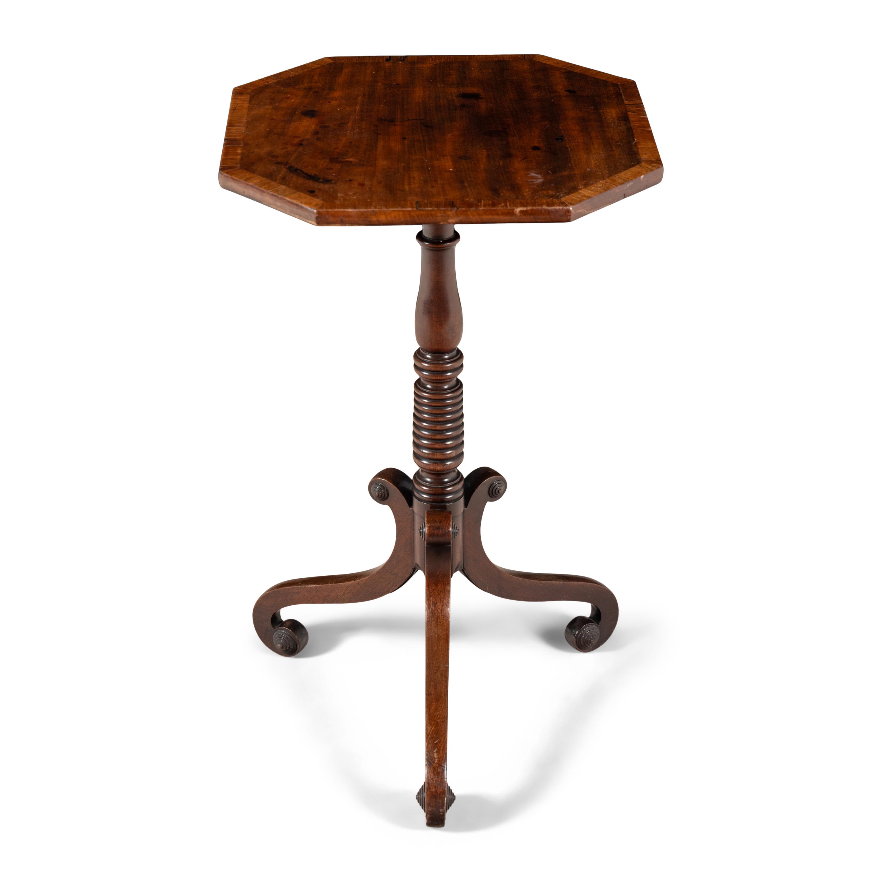 A Late Regency Mahogany Candle Stand