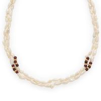 Keshi Pearl and Pink Tourmaline Necklace