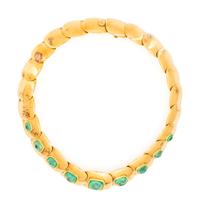 POIRAY, YELLOW GOLD AND EMERALD NECKLACE