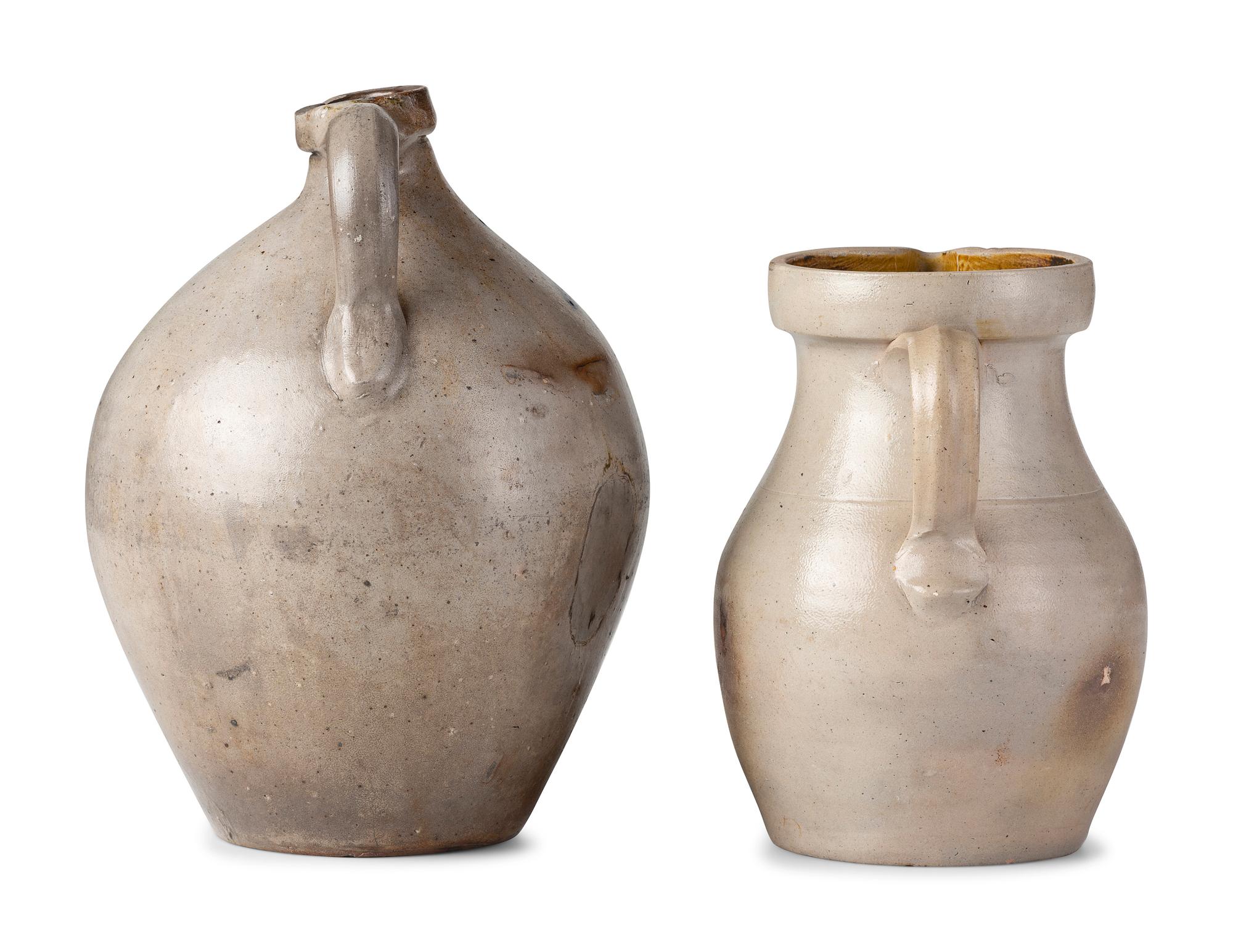 A Cobalt Decorated Stoneware Pitcher and Jug
