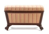 A Regency Style Mahogany Chest, Height 19 x width 31 x depth 13 inches.