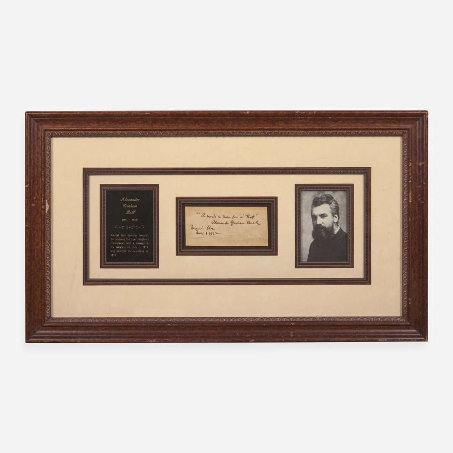 [Science, Medicine & Mathematics] Bell, Alexander Graham Group of 2 Signed Items