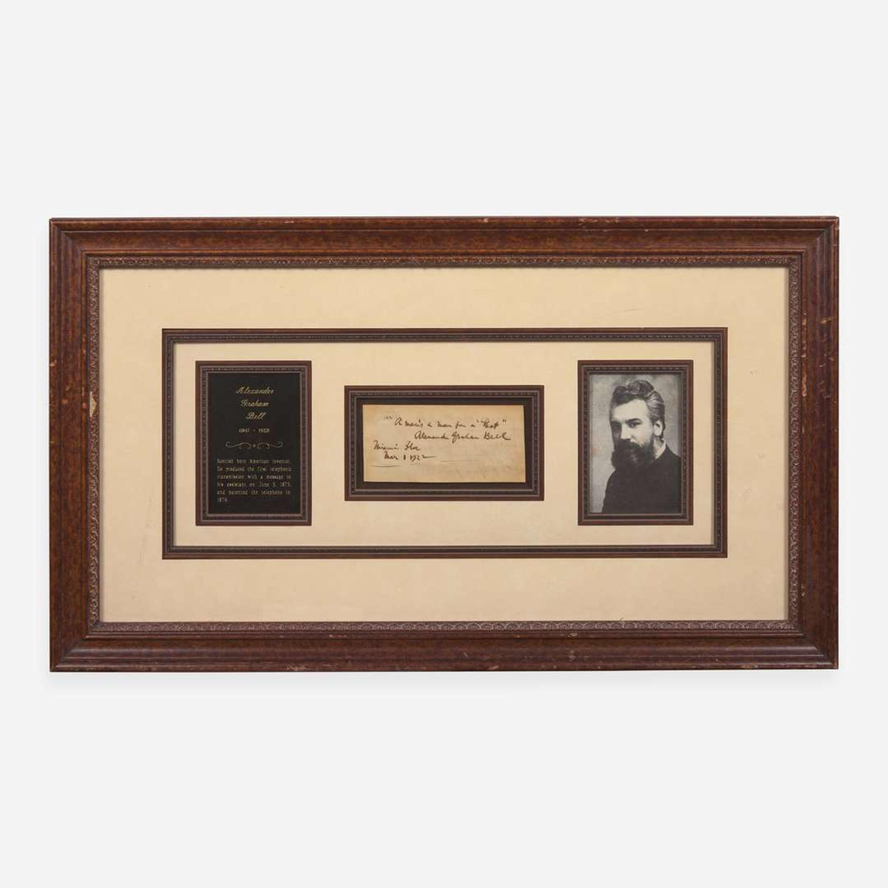 [Science, Medicine & Mathematics] Bell, Alexander Graham Group of 2 Signed Items