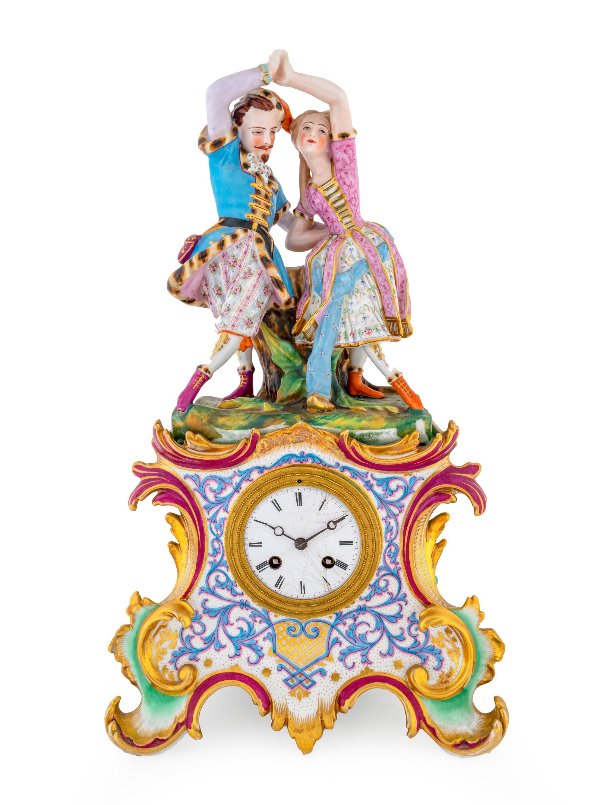 A Paris Porcelain Mantel Clock — LATE 19TH CENTURY